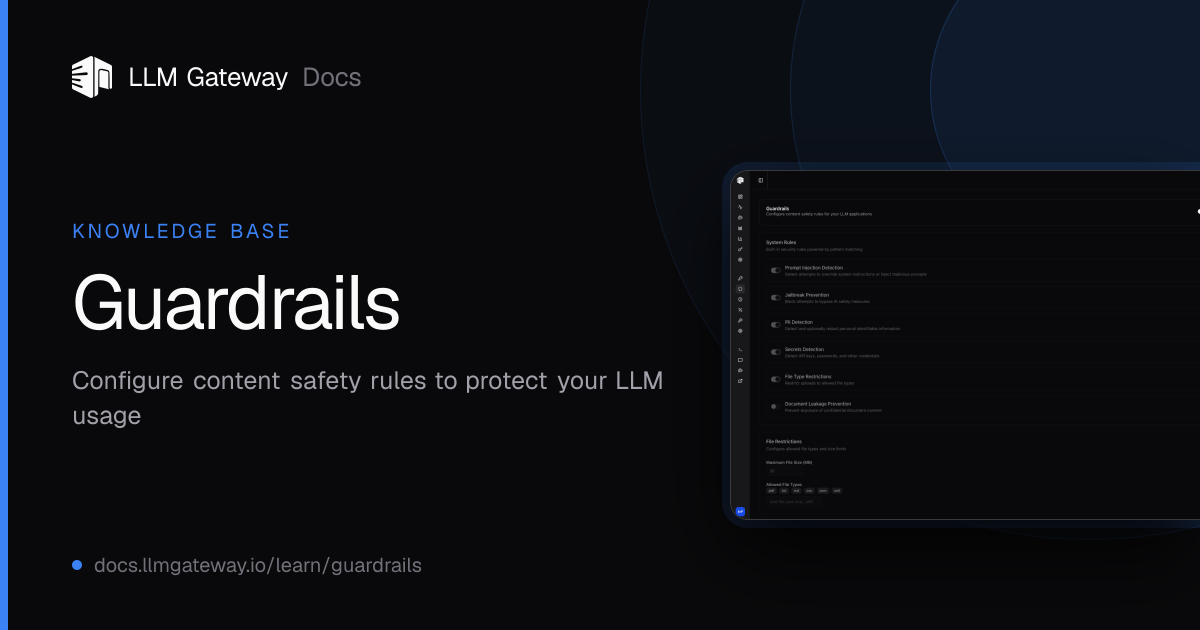 Guardrails | LLM Gateway Docs