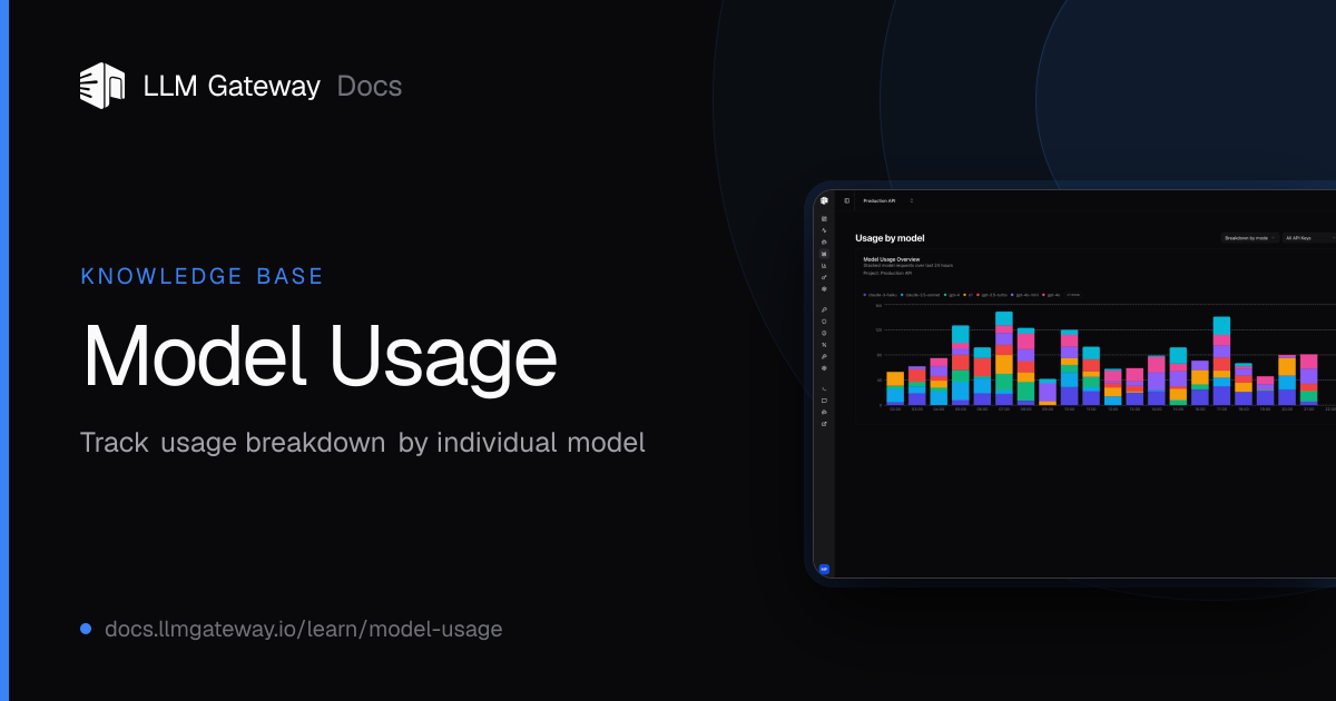 Model Usage | LLM Gateway Docs